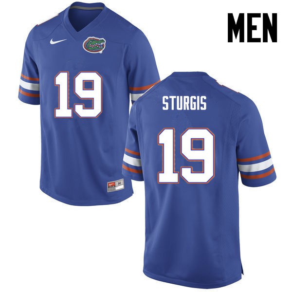 Florida Gators Men #19 Caleb Sturgis College Football Jersey Blue